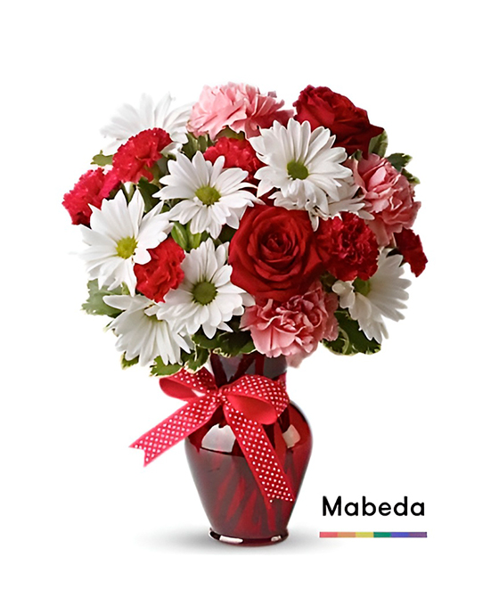 Flores Rosas y Blancas