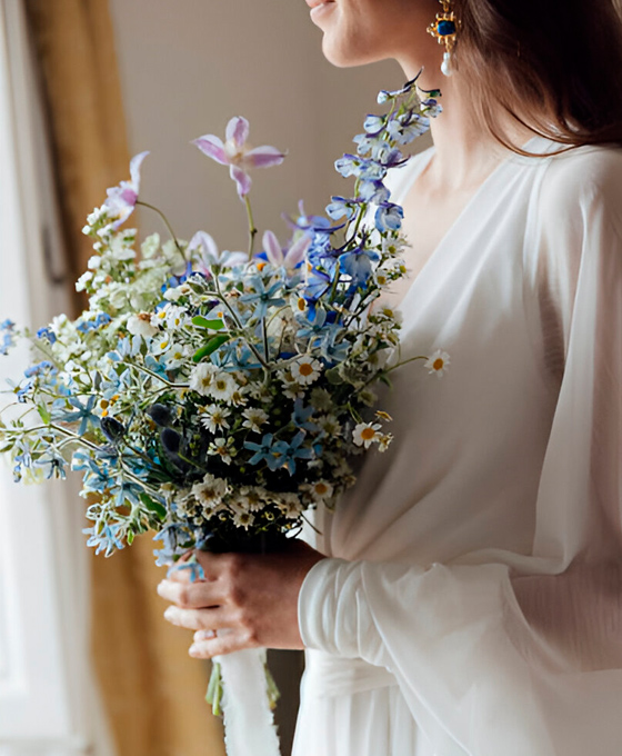 Ramo de Boda Azul en Madrid